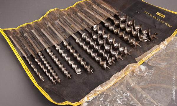 Complete Set of 13 STANLEY RUSSELL JENNINGS Auger Bits in Original Roll - 82582