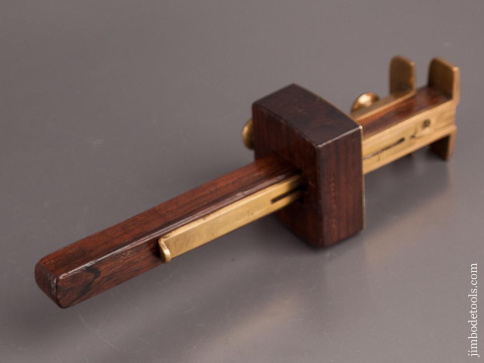 Eight inch THOMPSON Patent October 2, 1900 Rosewood & Brass Marking Gauge - 82589