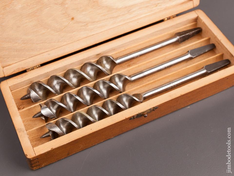 Complete Set of 13 RUSSELL JENNINGS Auger Bits in Original 3 Tiered Box - 82592
