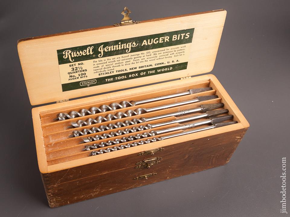 Complete Set of 13 RUSSELL JENNINGS Auger Bits in Original 3 Tiered Box - 82594