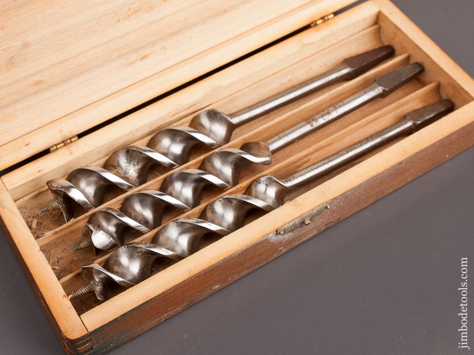 Complete Set of 13 RUSSELL JENNINGS Auger Bits in Original 3 Tiered Box - 82595