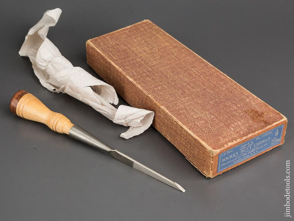 JAMES SWAN No. 1035 1/2 Socket Butt Chisel MINT in Original Box - 82613