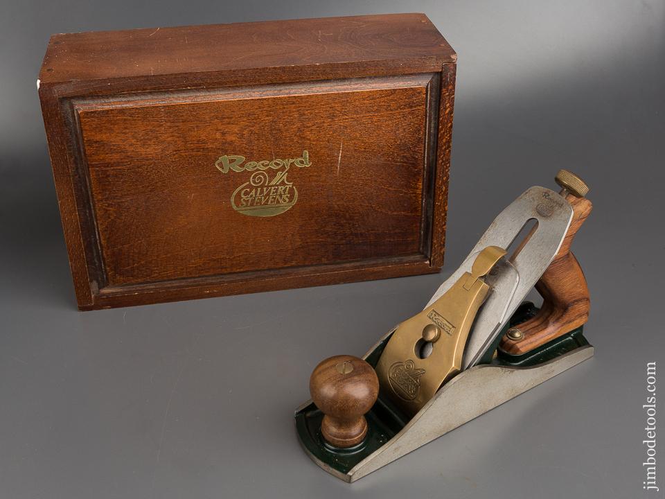 RECORD CALVERT STEVENS No. 88 Heavy Smooth Plane NEAR MINT in Original Wooden Box - 82614