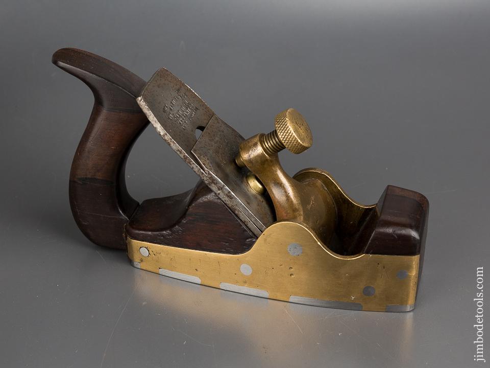 RARE Gunmetal Side Steel Sole SPIERS Handled Smooth Plane - 82637