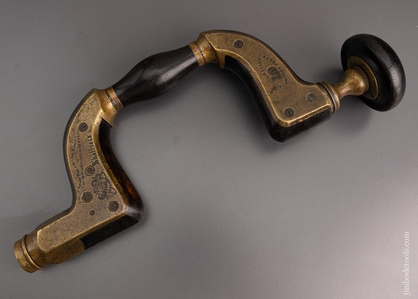 Lovely Ebony & Brass Sheffield Brace - 82667