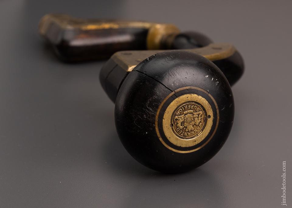 Lovely Ebony & Brass Sheffield Brace - 82667