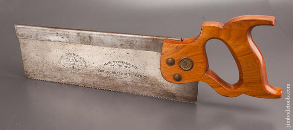 13 point 12 inch Crosscut DISSTON No. 4 Back Saw NEW OLD STOCK - 82688