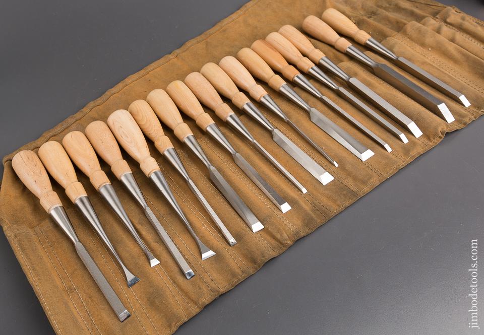 COMPLETE Set of 17 LIE-NIELSEN Chisels in Roll - 82707