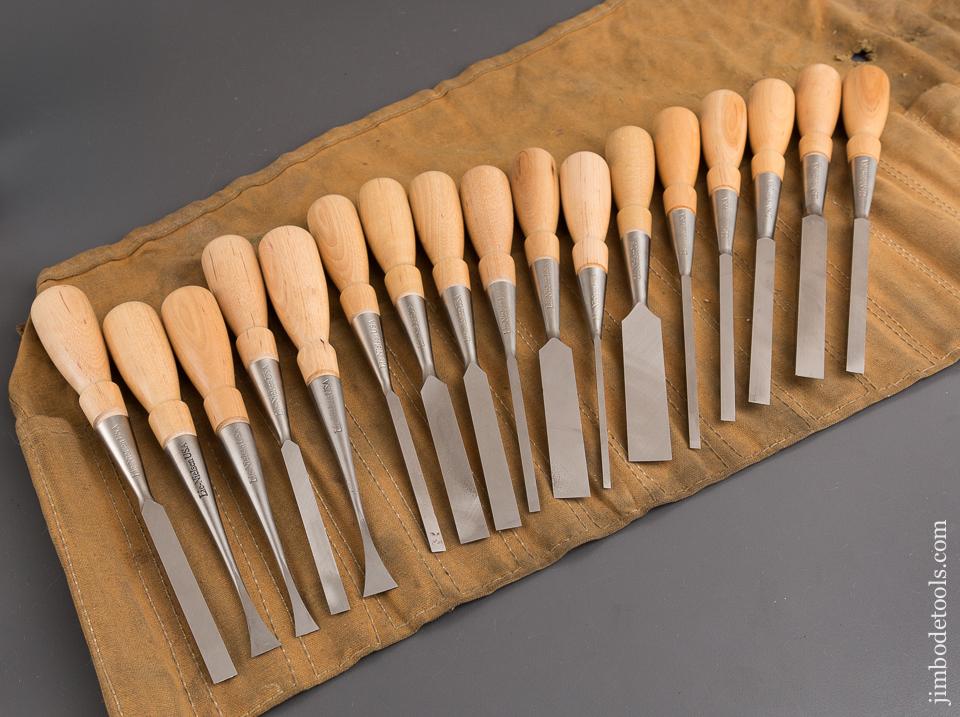 COMPLETE Set of 17 LIE-NIELSEN Chisels in Roll - 82707