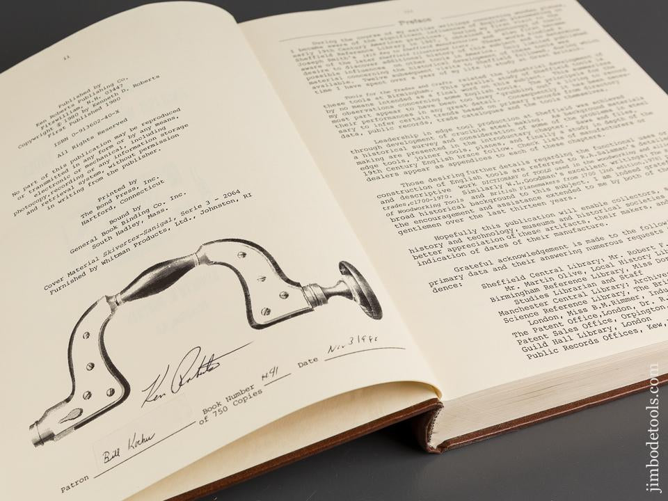 SIGNED Book:  SOME 19TH CENTURY ENGLISH WOODWORKING TOOLS by Kenneth D. Roberts - 82745