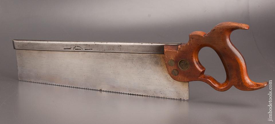 12 pint 14 inch Rip DISSTON (No Son) Eagle Medallion circa 1840-65 Back Saw - 82781U
