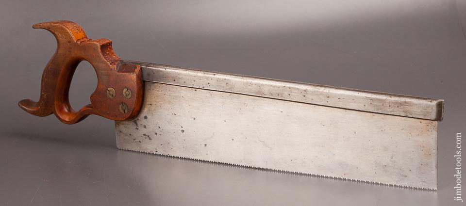 12 pint 14 inch Rip DISSTON (No Son) Eagle Medallion circa 1840-65 Back Saw - 82781U