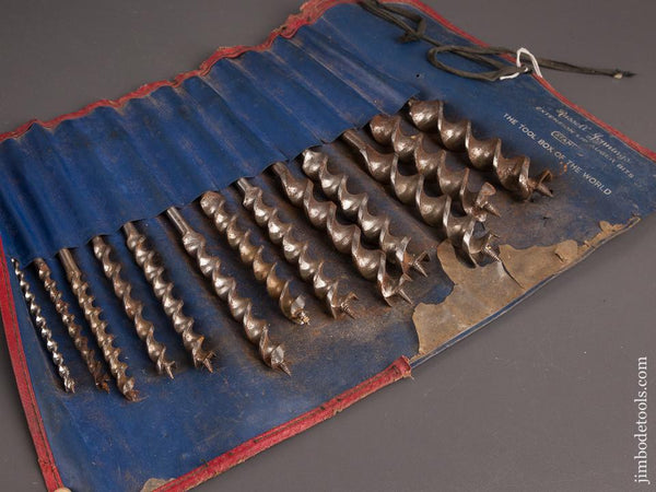 Complete Set of 13 STANLEY RUSSELL JENNINGS Auger Bits in Original Roll 0 82782
