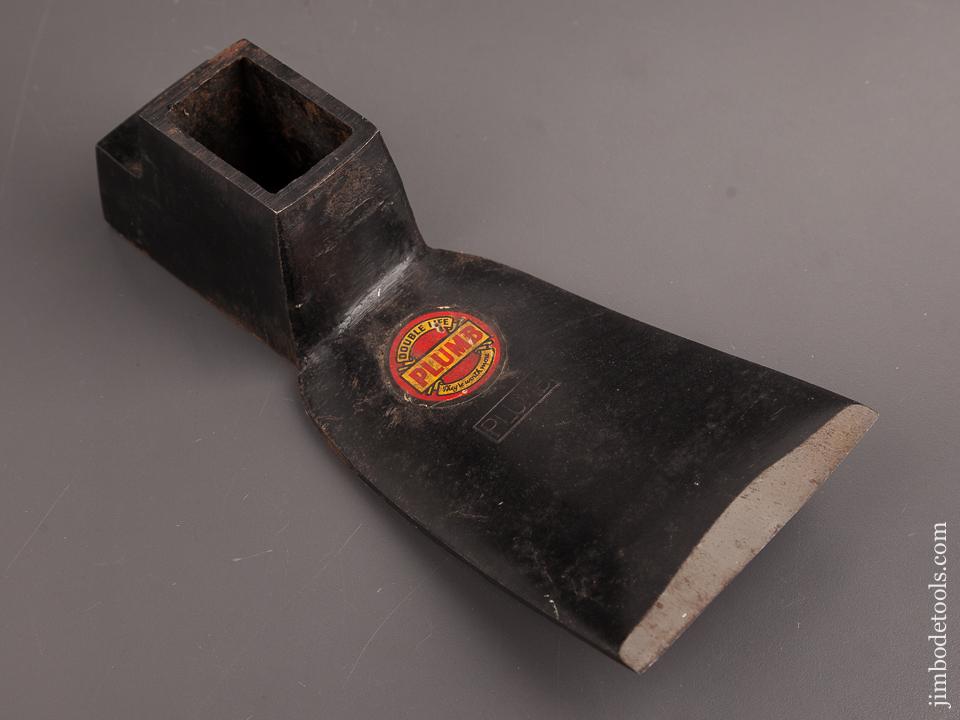 Dead MINT 3 5/8 x 9 inch PLUMB Adze with Decal - 82790