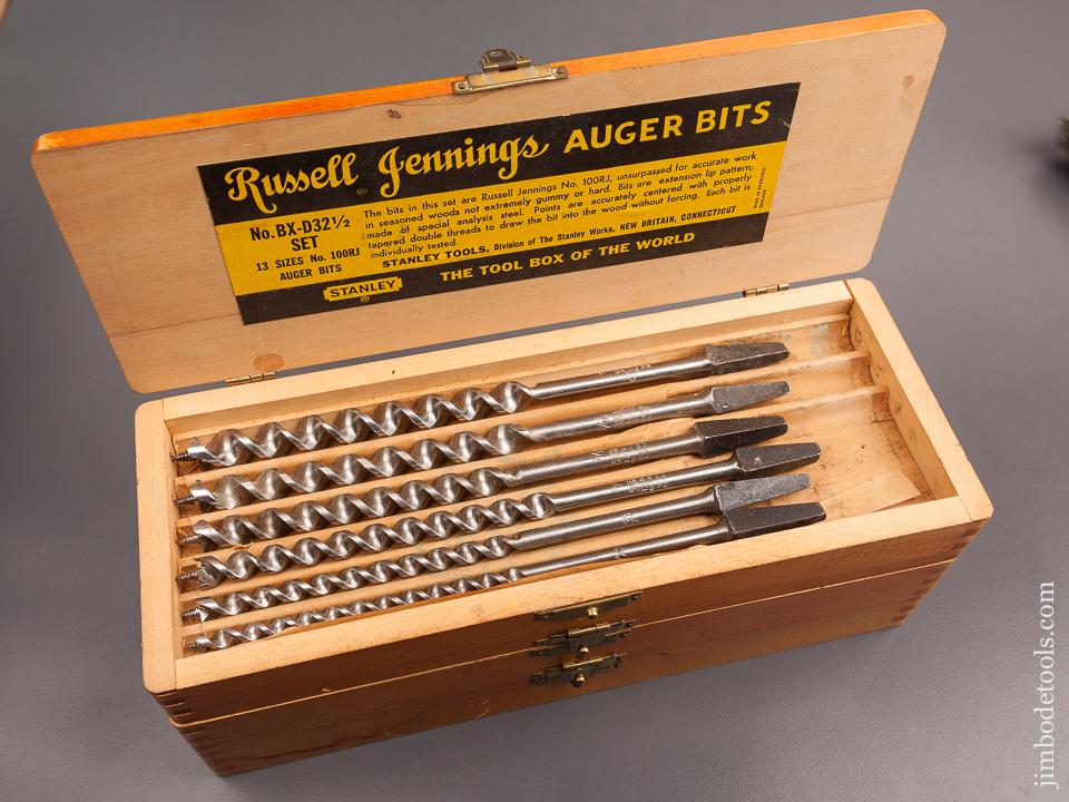Complete Set of 13 RUSSELL JENNINGS Auger Bits in Original 3 Tiered Box - 82844