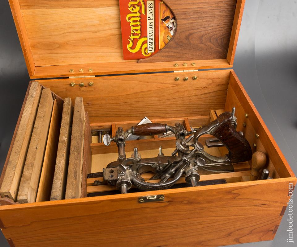 STANLEY No. 55 Combination Plane 100% COMPLETE in Dovetailed Custom Box - 82854