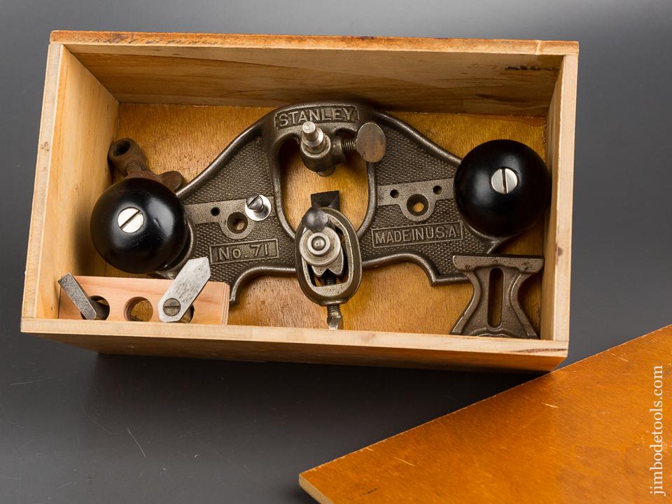 STANLEY No. 71 Router Plane 100% COMPLETE in Custom Box - 82867