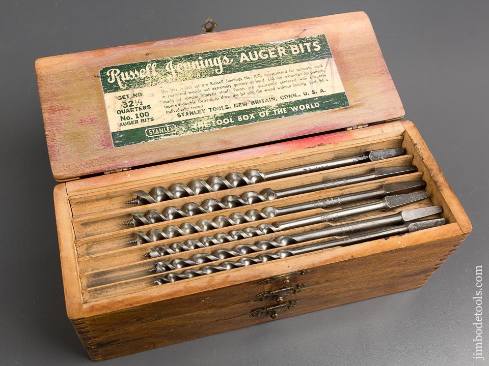 Complete Set of 13 RUSSELL JENNINGS Auger Bits in Original 3 Tiered Box - 82874