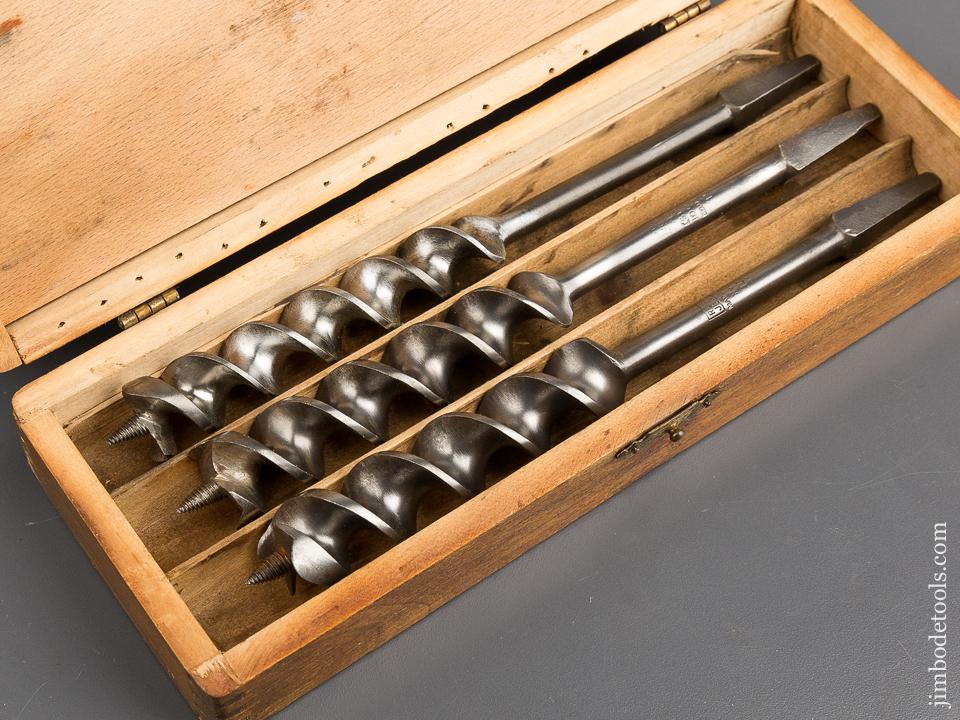 Complete Set of 13 RUSSELL JENNINGS Auger Bits in Original 3 Tiered Box - 82874