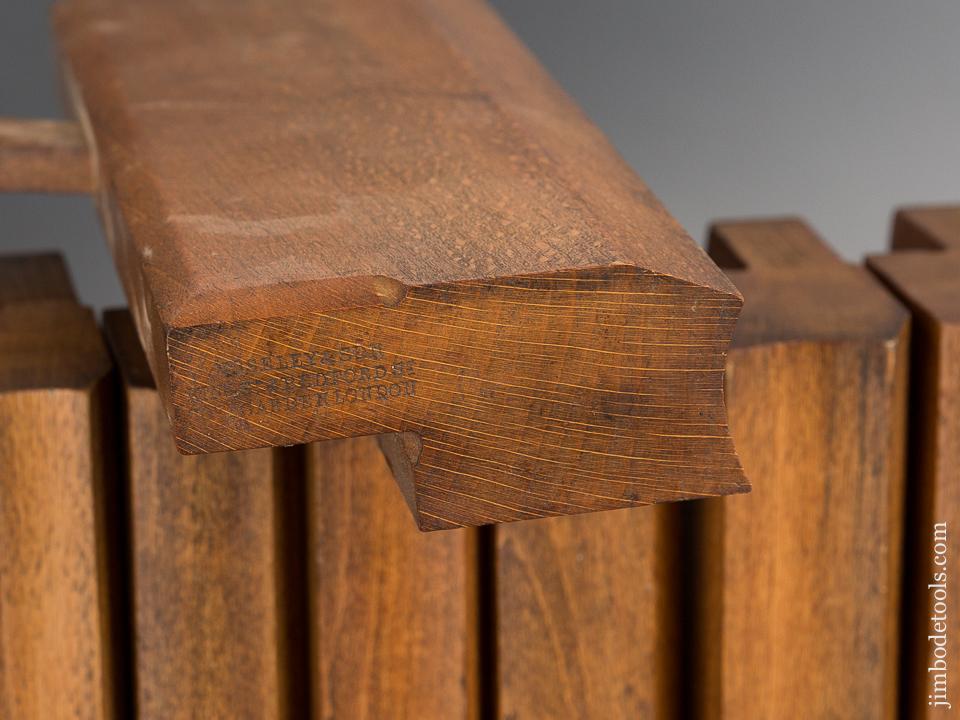 Crisp SKEWED Partial Set of 16 Hollows & Rounds Moulding Planes by MOSELEY & SON 1862-72 CRISP! - 82884