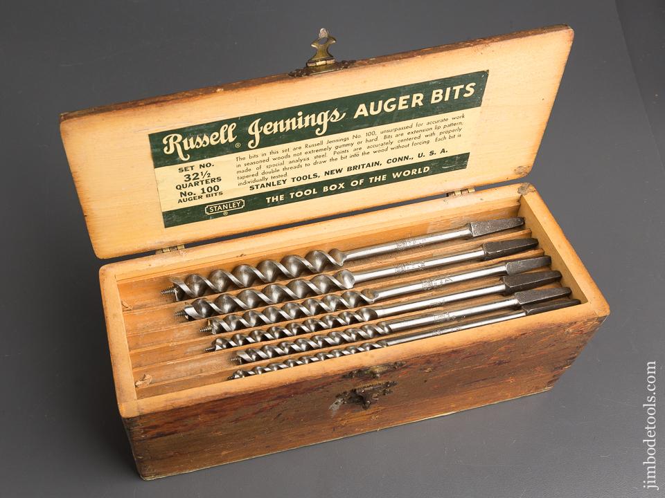 Complete Set of 13 RUSSELL JENNINGS Auger Bits in Original 3 Tiered Box - 82893