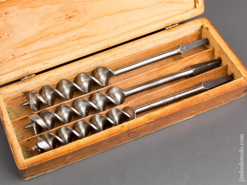 Complete Set of 13 RUSSELL JENNINGS Auger Bits in Original 3 Tiered Box - 82893
