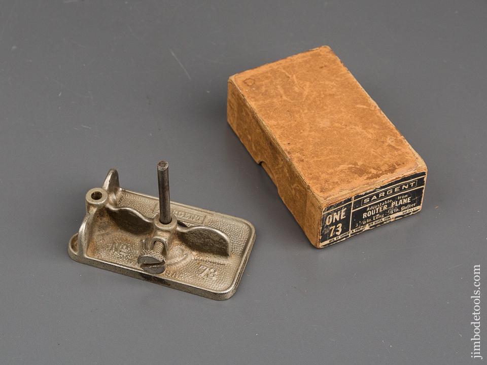 Rare! SARGENT No. 73 Router Plane with 1/4 inch Cutter in Original Box - 82949
