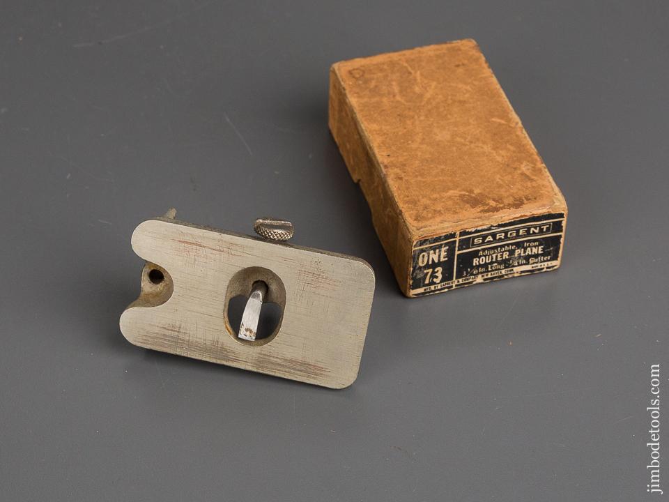 Rare! SARGENT No. 73 Router Plane with 1/4 inch Cutter in Original Box - 82949