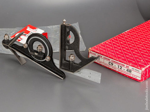 STARRETT No. C9-12-4R Satin Chrome Combination Set MINTY in Original Box - 82951