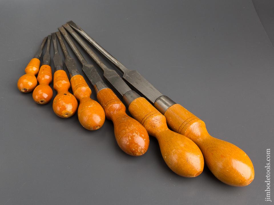 Great Set of Seven English Cabinetmakers Screwdrivers - 82958