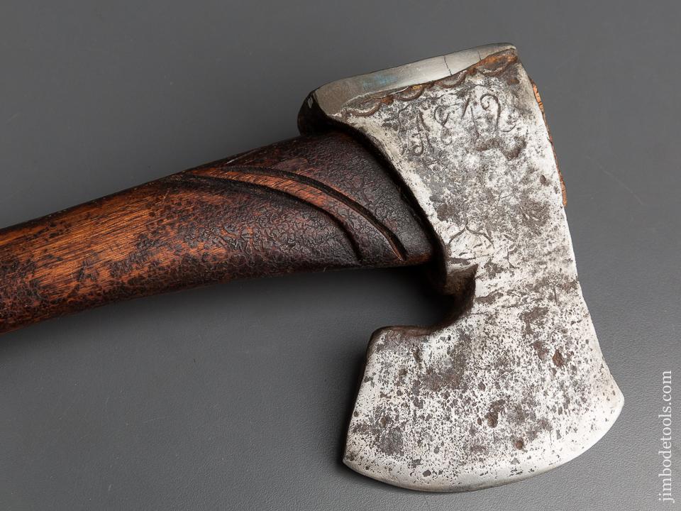 Gorgeous European Double Bevel Axe Dated 1812! - 82983U