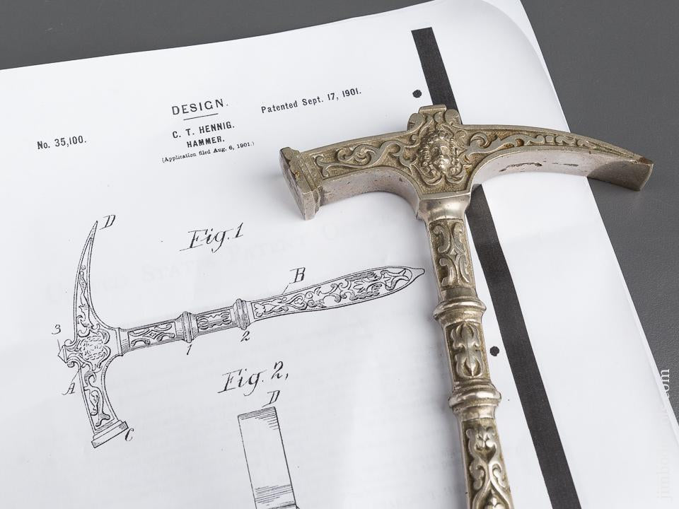 Crisp HENIG Patent Hammer ORNATE! - 83009U