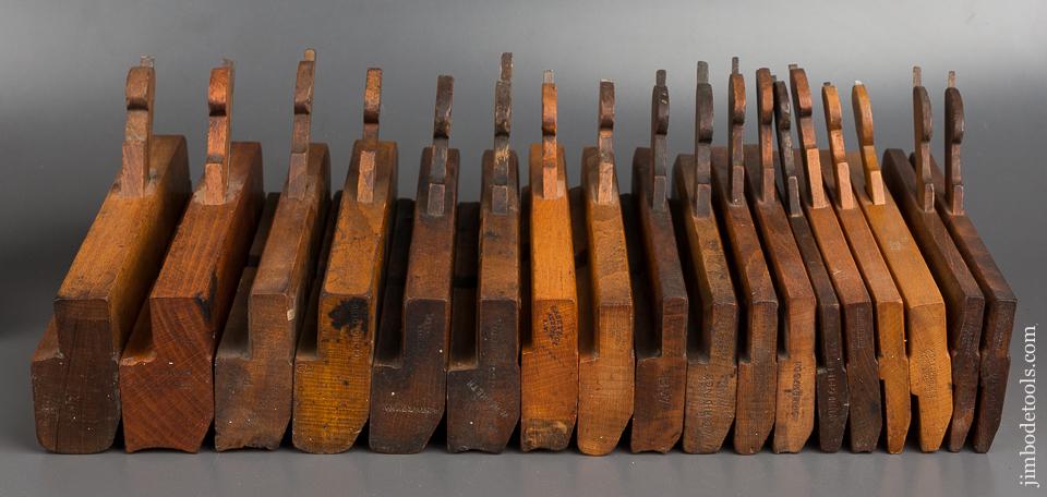 Complete Harlequin Set of 18 Hollows & Rounds Molding Planes - 83011