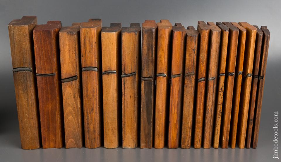 Complete Harlequin Set of 18 Hollows & Rounds Molding Planes - 83011