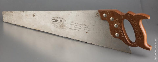 6 point 24 inch Rip OHLEN-BISHOP GREYHOUND Hand Saw - 83081