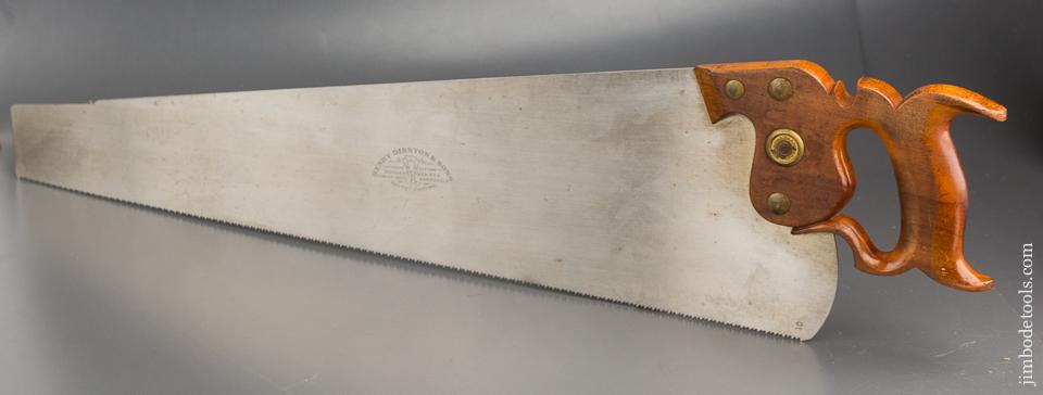 Near Mint! 10 point 26 inch Crosscut DISSTON No. 8 Spring Steel Hand Saw - 83083