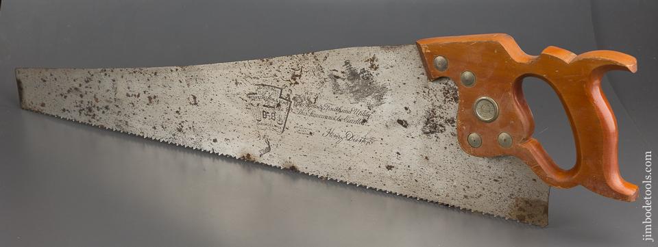 UNUSED 5 1/2 point 26 inch DISSTON D8 Hand Saw - 83088