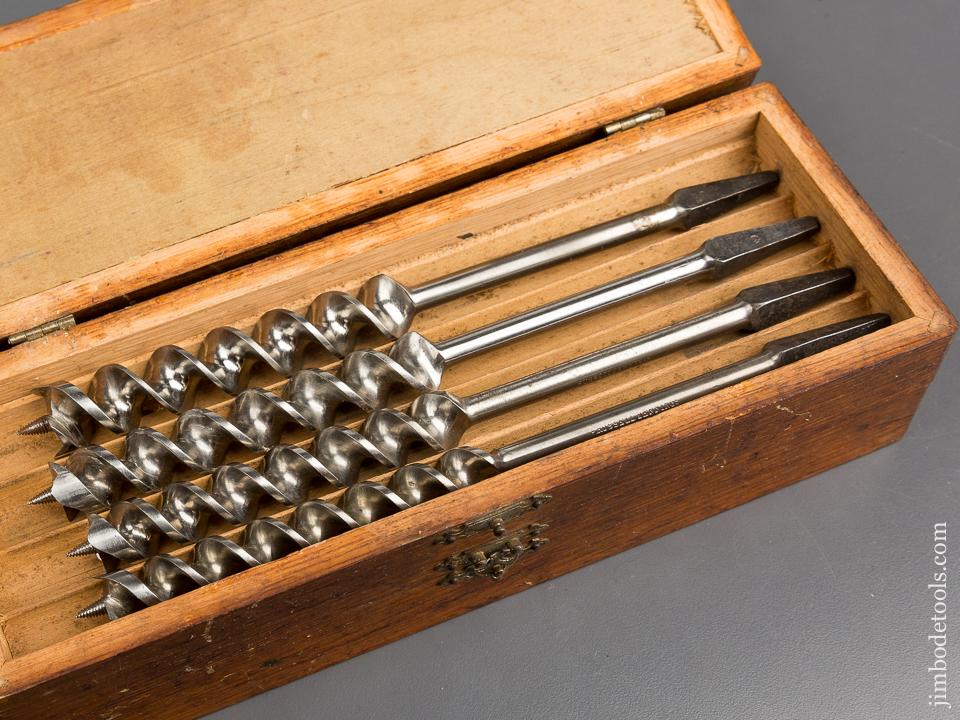 RARE! Early and Complete Set of 14 RUSSELL JENNINGS Auger Bits in Original 3 Tiered Box - 83111