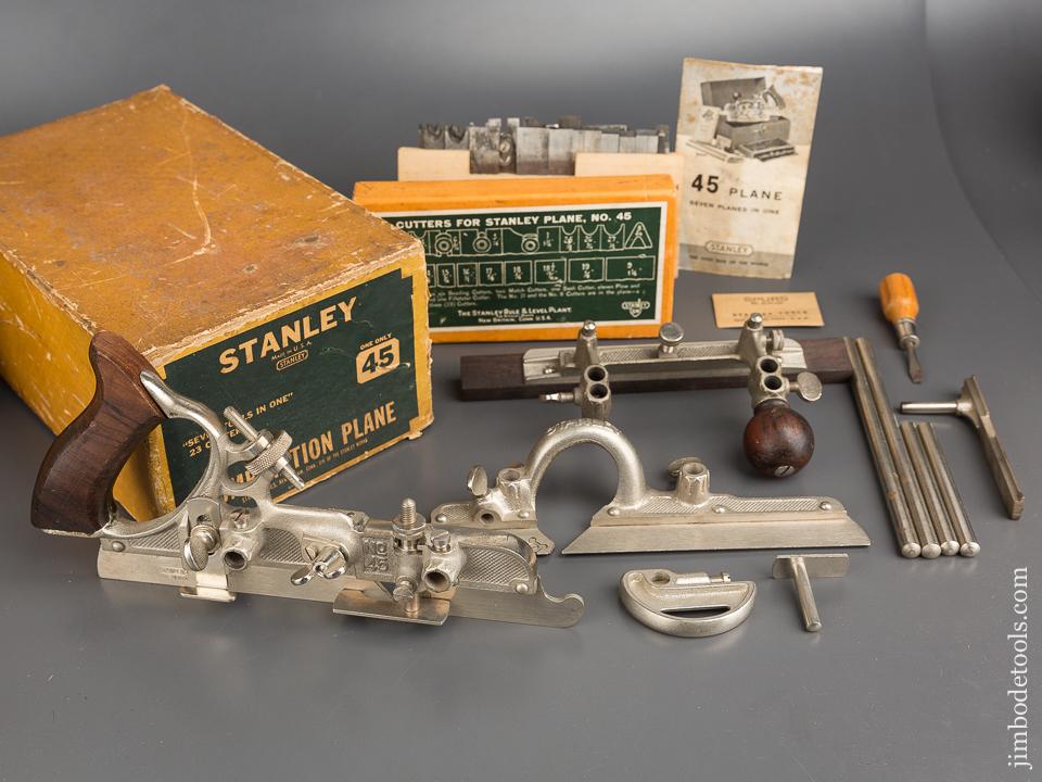 STANLEY NO. 45 Combination Plane 100% Complete in its Original Box UNUSED - 83138