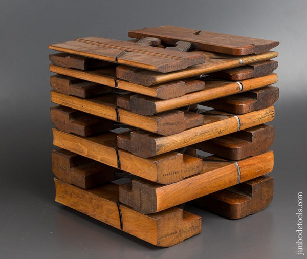 Crisp Matched Set of G. EASTWOOD YORK Hollows & Rounds Moulding Planes circa 1851-99 SKEWED - 83156