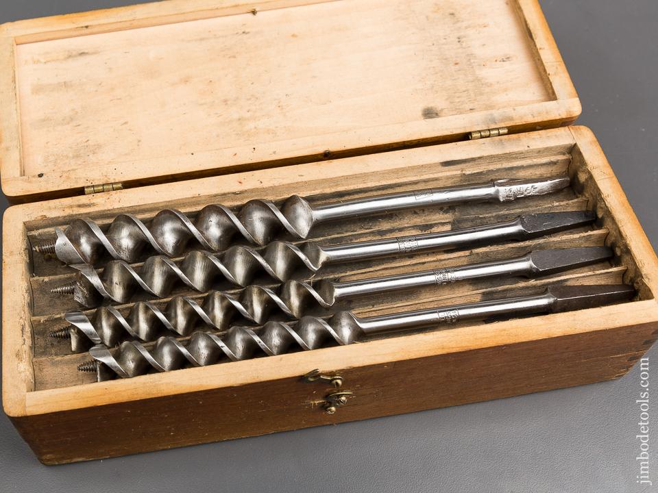 Complete Set of 13 RUSSELL JENNINGS Auger Bits in Original 3 Tiered Box - 83162