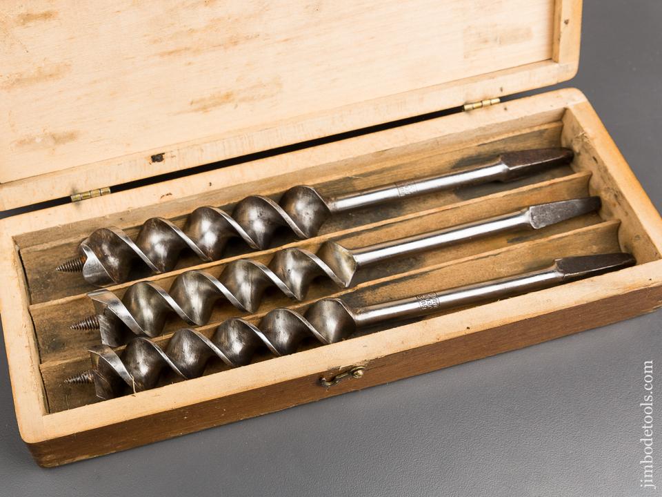 Complete Set of 13 RUSSELL JENNINGS Auger Bits in Original 3 Tiered Box - 83162