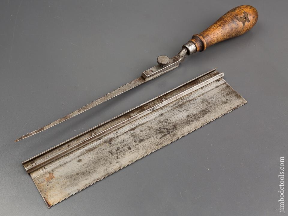 Vintage German Flush Cut Saw with a Secret Hidden Key Hole Saw in Spine! - 83195