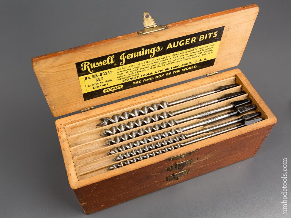 Complete Set of 13 RUSSELL JENNINGS Auger Bits in Original 3 Tiered Box - 83232