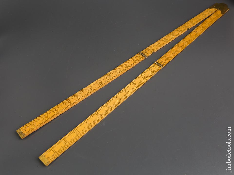 Mint! LUFKIN No. 4883 Boxwood & Brass Four Foot Folding Rule - 83235
