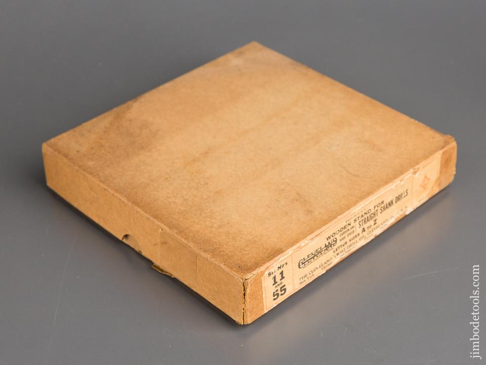 CLEVELAND TWIST DRILL CO. Wooden Stand for Straight Shank Drills in Original Box - 83237