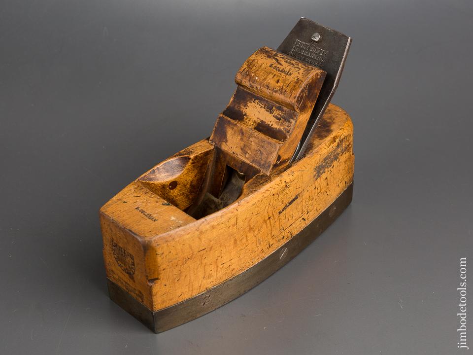 Unusual Beech Infill Plane with Iron Sole by TYZACK & SON - 83240