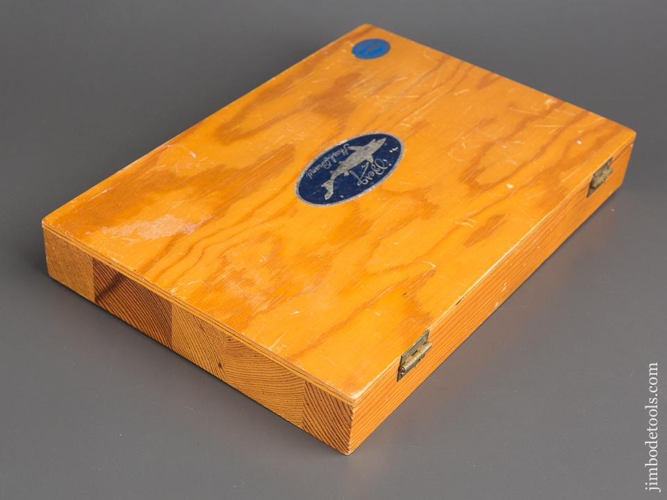 BERG ESKILSTUNA No. 9188 SHARK Six Piece Socket Chisel Set EXTRA FINE in Original Wooden Case - 83250