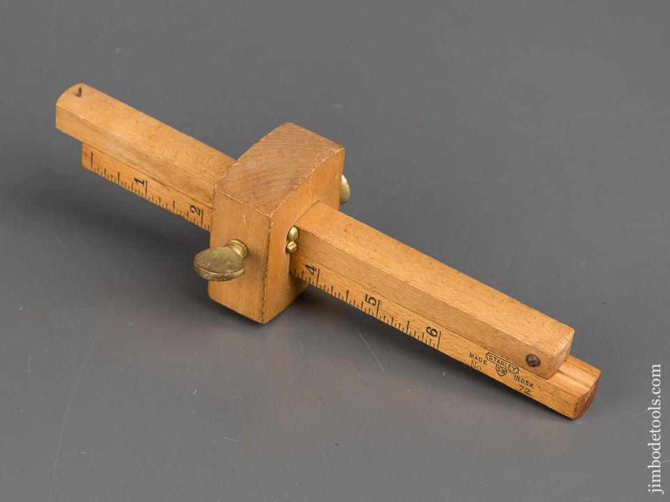 MINT 8 1/2 inch STANLEY No. 72 Beech Double Gauge with Original $1.25 Price! SWEETHEART - 83252