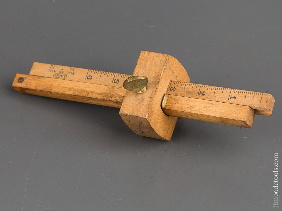 MINT 8 1/2 inch STANLEY No. 72 Beech Double Gauge with Original $1.25 Price! SWEETHEART - 83252